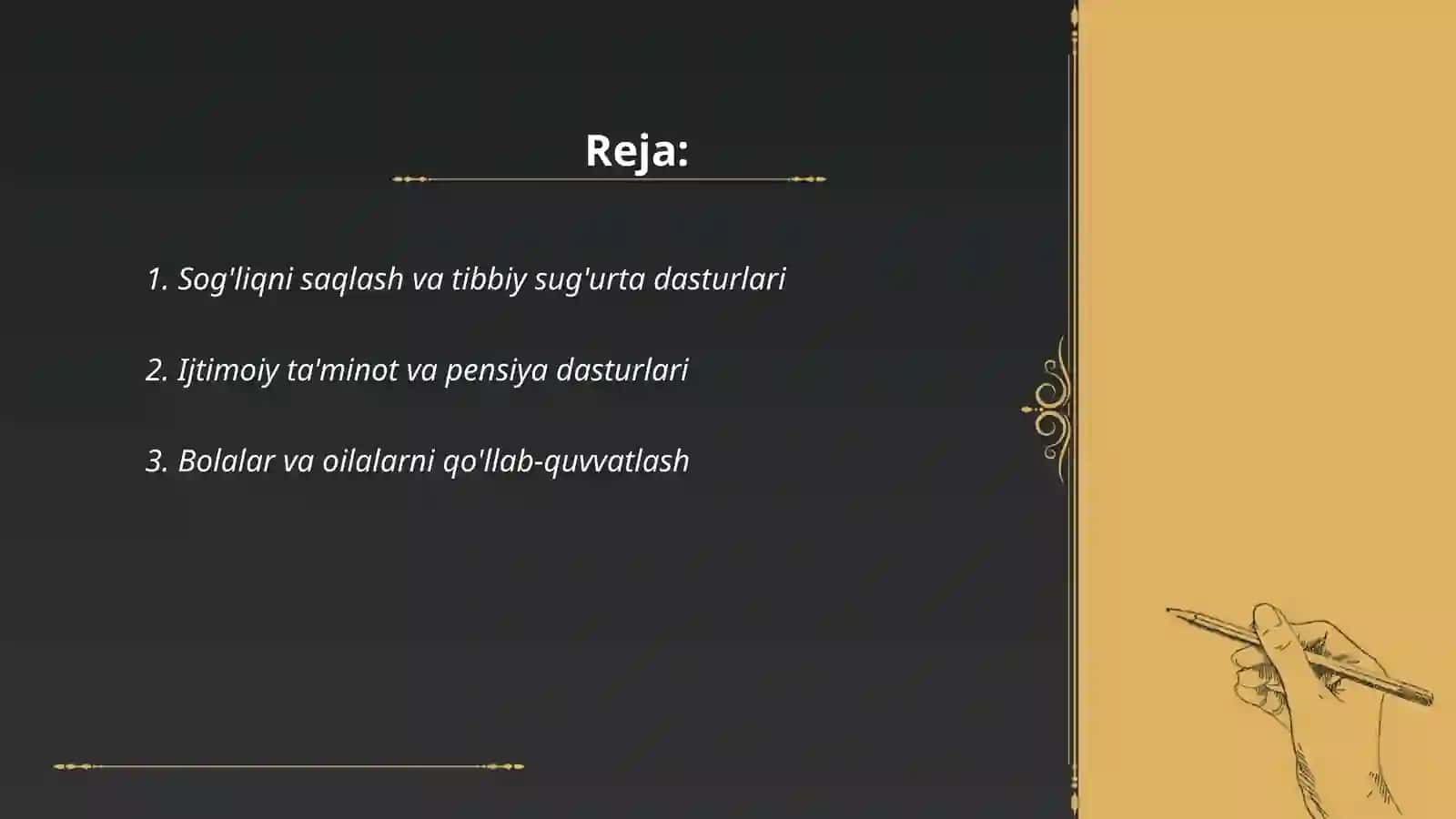 Sog'liqni saqlash va tibbiy sug'urta dasturlari 2