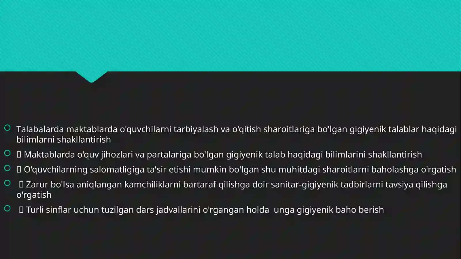 MAKTABDA O’QITISH VA TARBIYALASH SHAROITLARINI GIGIYENIK OPTIMALLASHTIRISH ASOSLARI 2