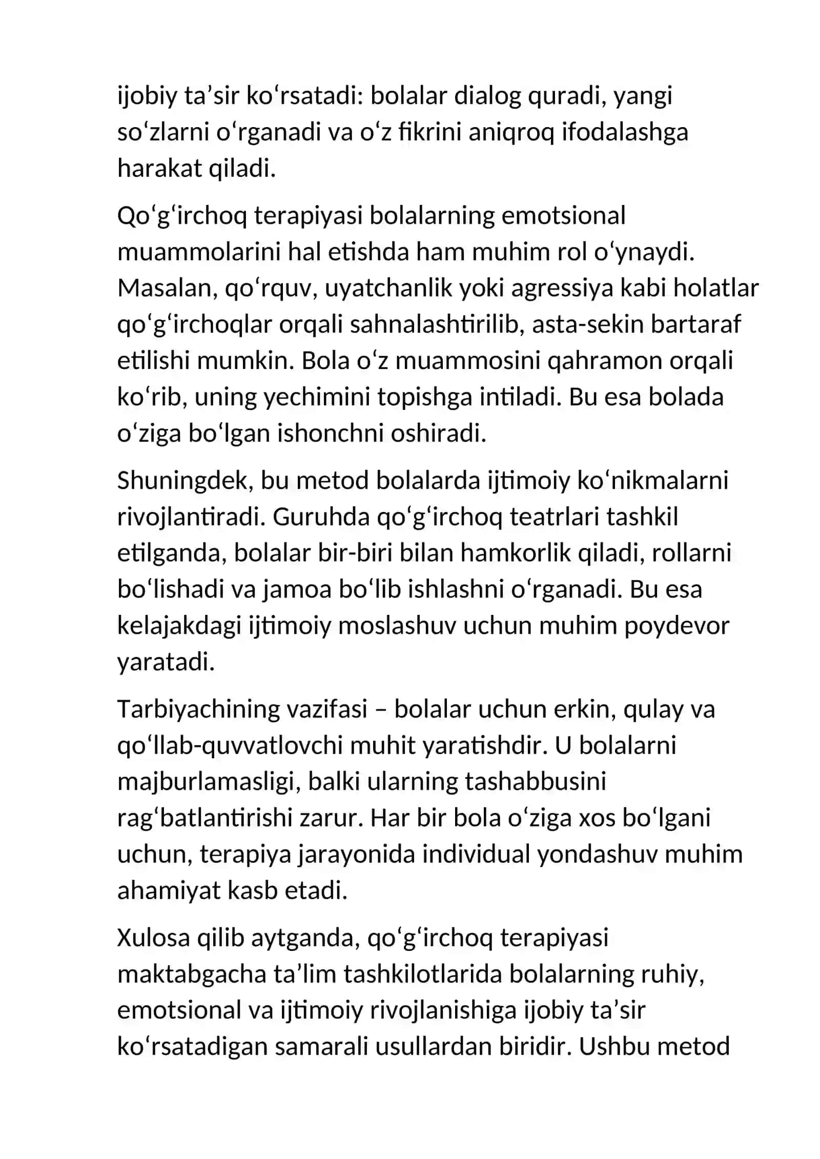 MAKTABGACHA TALIM TASHKILOTLARIDA QOGIRCHOQ TERAPIYASINI QOLLASH 2