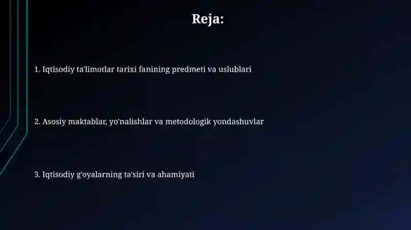 Iqtisodiy ta'limotlar tarixi fanining predmeti va o'rganish usullari 2