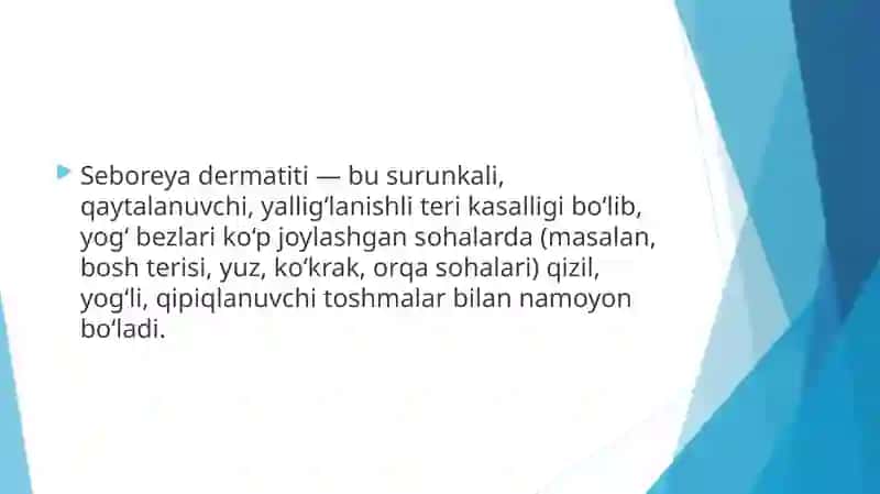 Seboreya dermatit va pushti rang husunbuzar 2