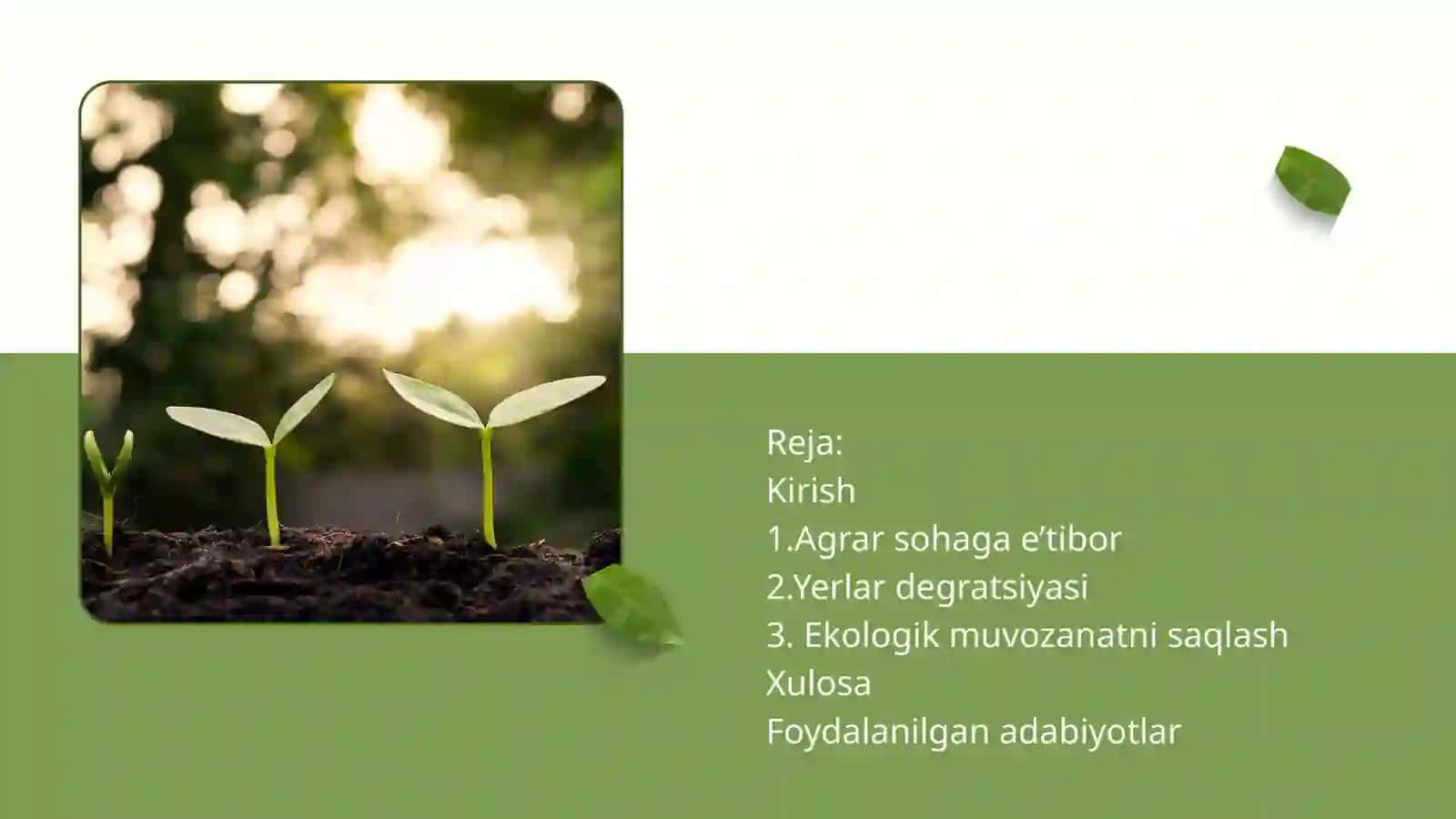QISHLOQ XO‘JALIGI VA EKOLOGIYA 2