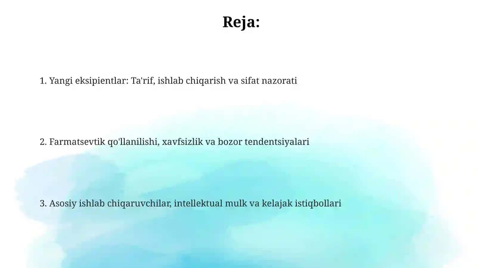 Yangi yordamchi moddalar va ularni ishlab chiqaruvchi korxonalar 2