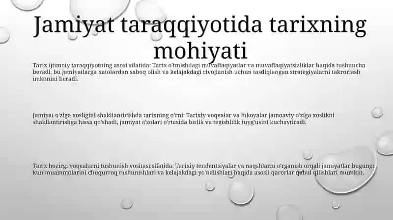 Jamiyat Taraqqiyotida Tarixning Mazmuni, Yo‘Nalishlari Va Konsepsiyalari 2