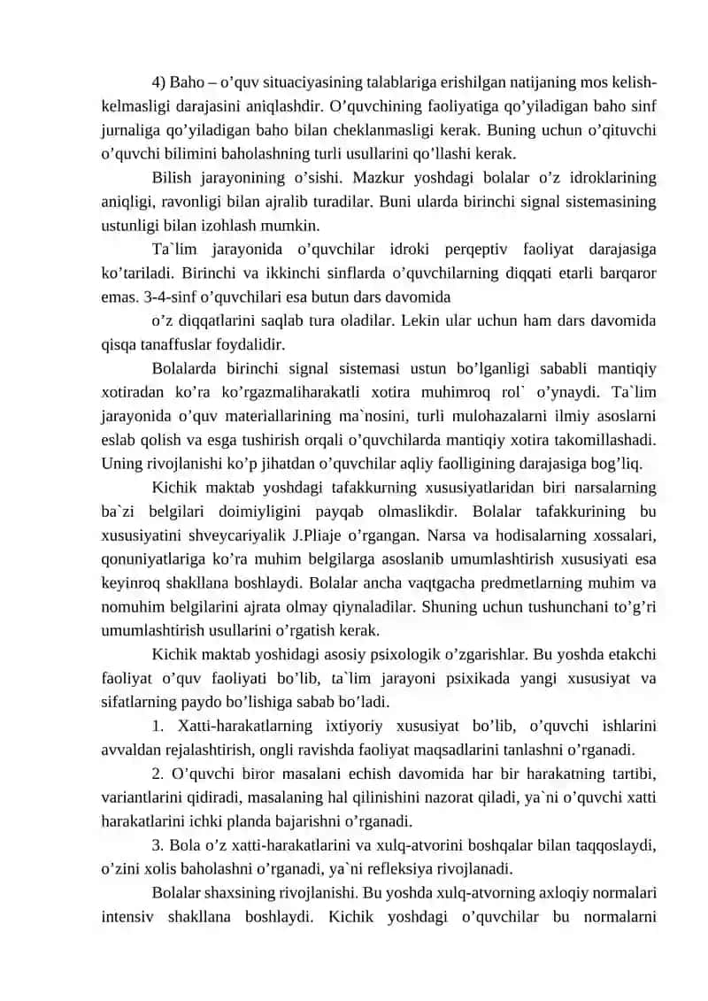 Boshlang'ich sinf o‘quvchilarini psixologik-pedagogik o‘rganish 2