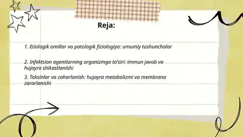 Etiologik omillarning organizmga tasiri (Patologik Fiziologiyaga bogʻlab) 2