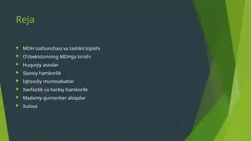 Oʻzbekiston va Mustaqil Davlatlar Hamdoʻstligi (MDH) munosabatlari 2