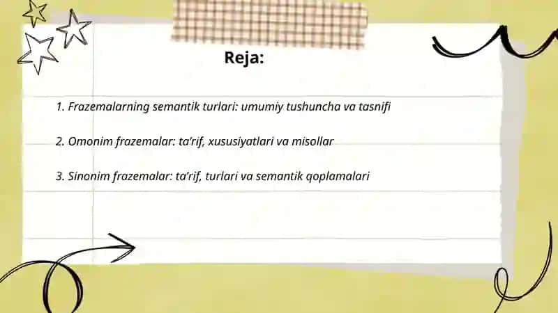 Frazemalarning semantik turlari 2