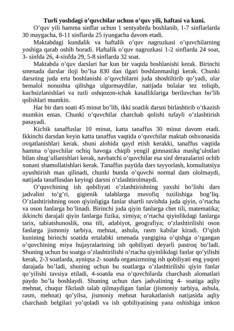 Gigienik talablar 2