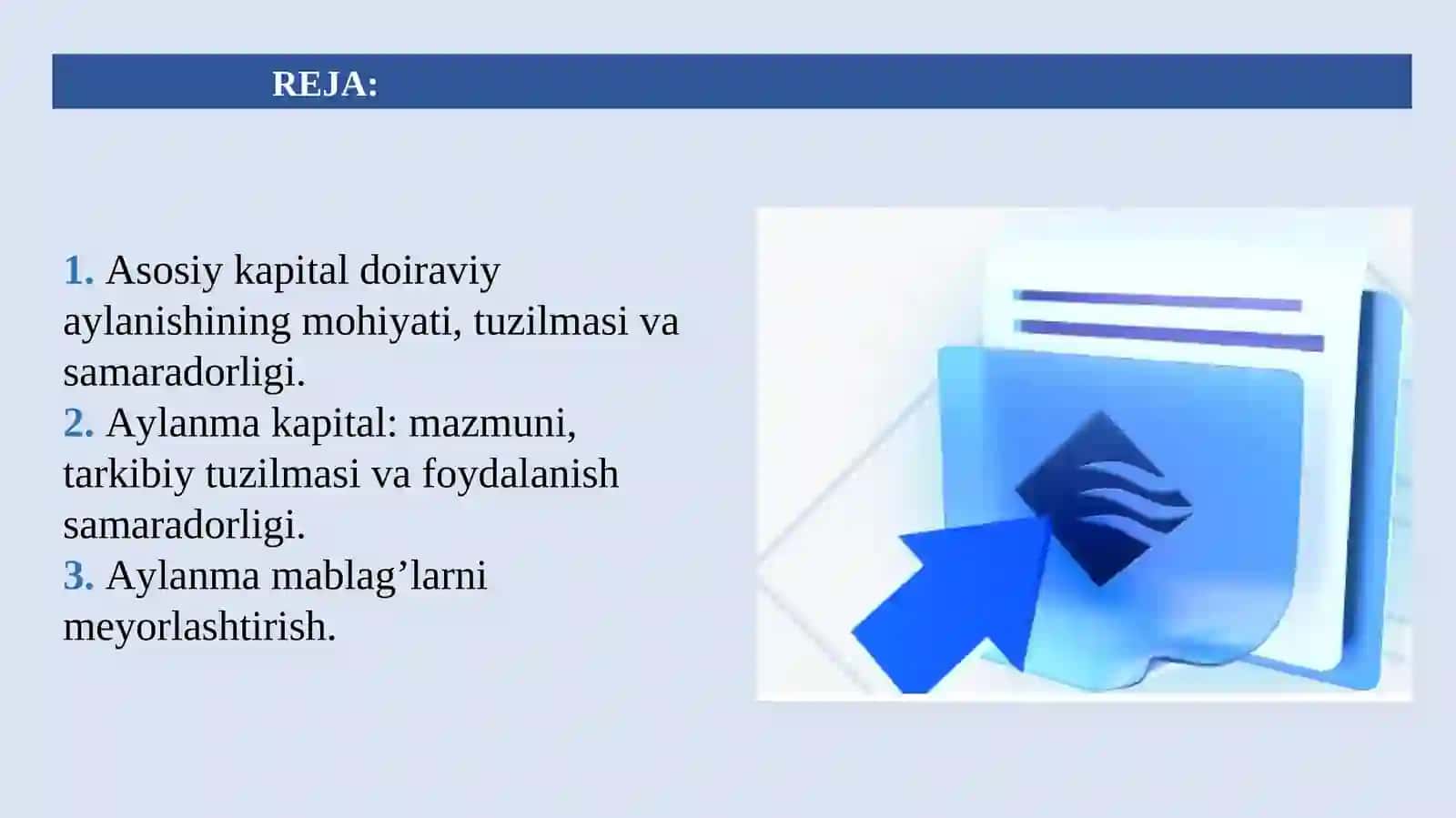 ASOSIY VA AYLANMA KAPITAL DOIRAVIY AYLANISHINING MOLIYAVIY ASPEKTLARI (JIHATLARI) 2