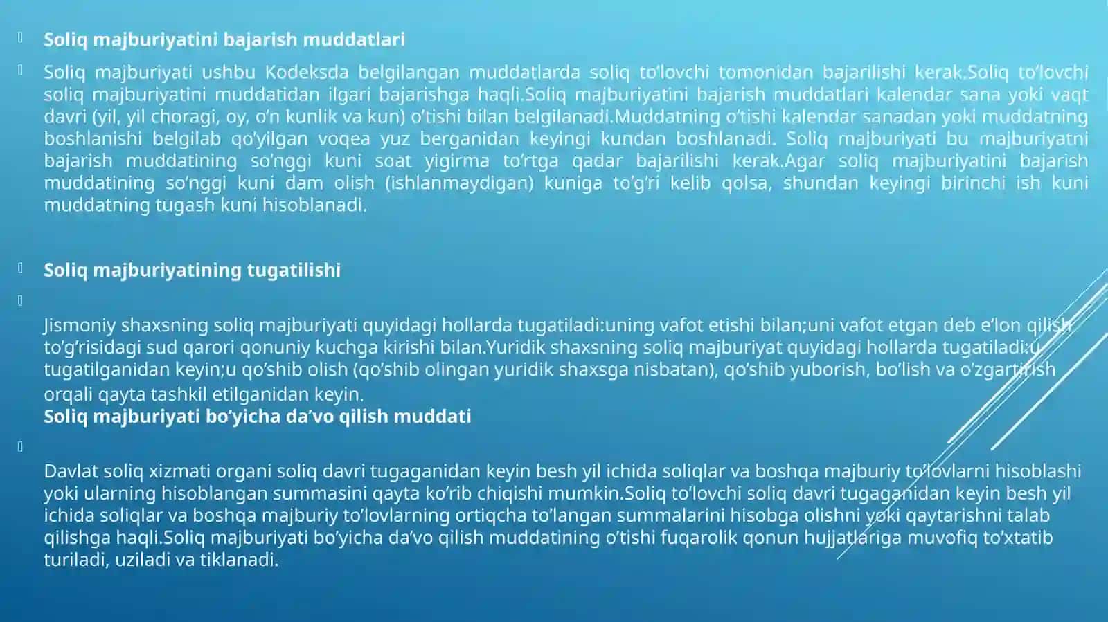 Ayrim hollar soliq majburiyati 2
