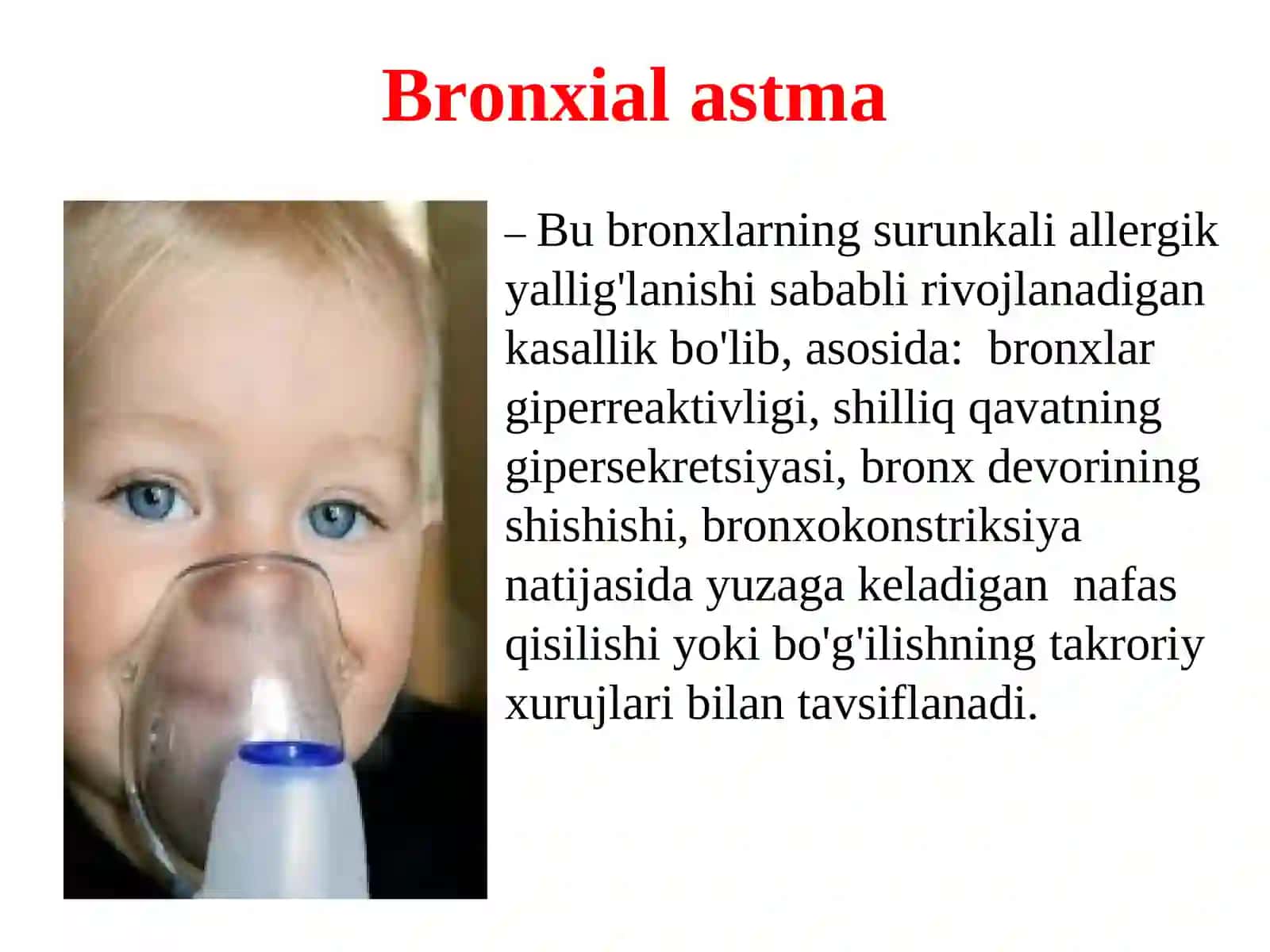 Bolalarda bronxial astmaning kechishi 2