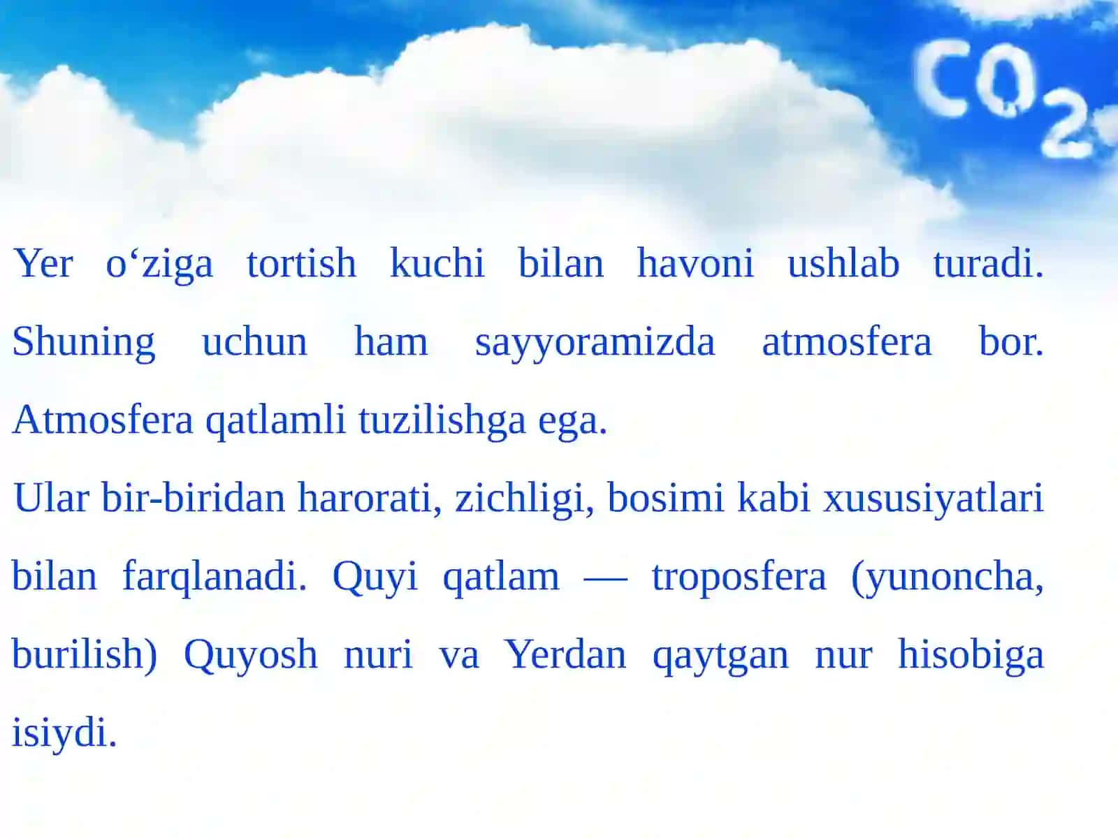 6-sinflar uchun “IQLIM mavzusida tayyorlagan bir soatlik     NAMUNALI DARS ISHLANMASI 2