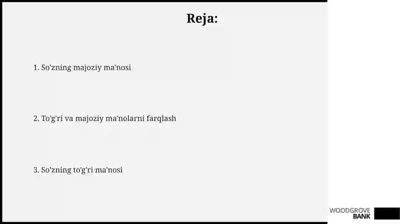 Soʻzning oʻz va koʻchma maʼnosi 2