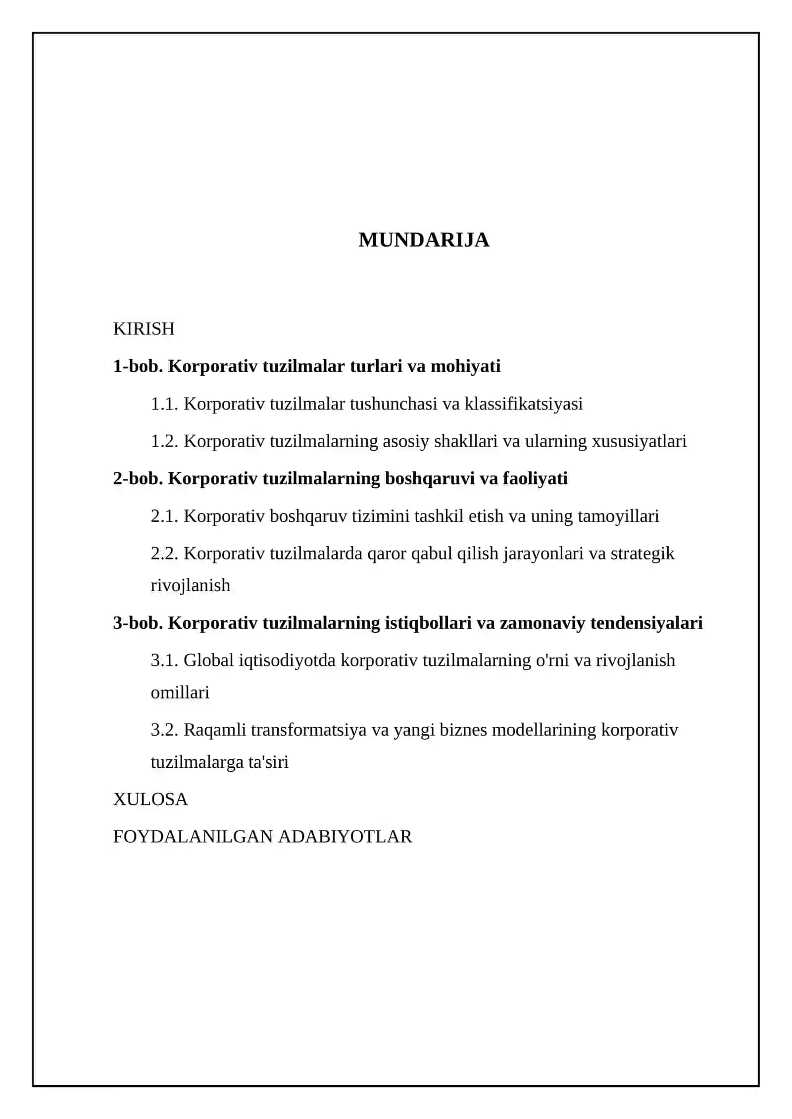 Kоrpоrаtiv tuzilmаlаr vа ulаrning rivоjlаnish istiqbоllаri 2
