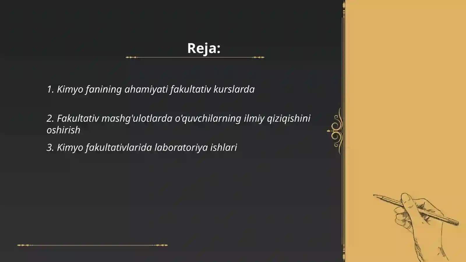 Kimyoda fakultativ mashg'ulotlar 2