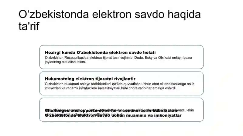 Oʻzbekistonda elektron savdo haqida ta'rif 2