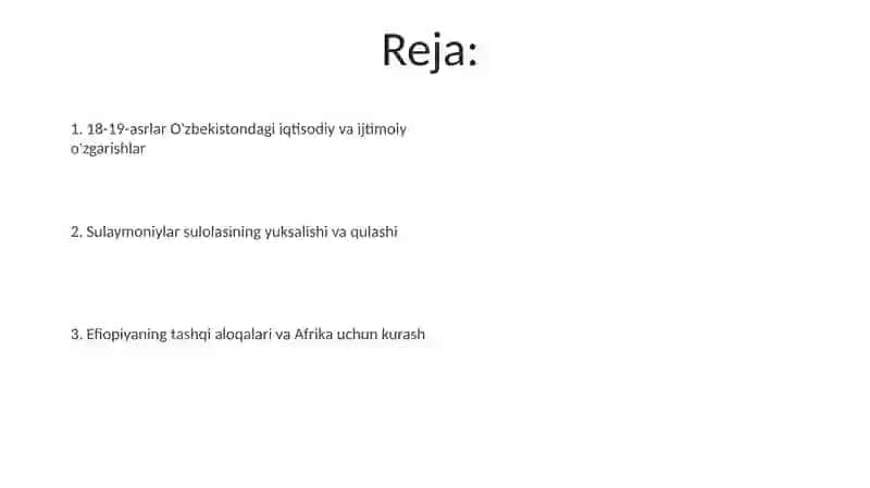 Efiopiya yangi davrda XVII XIX asr 2