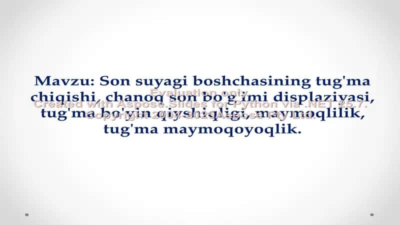 Chanoq-son displaziyasi (grekcha dys - buzilish, plaseo - hosil bo'lish) 2