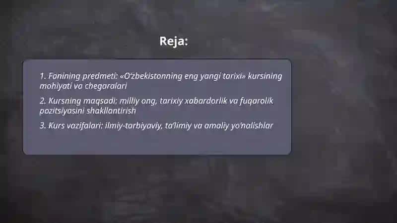 O‘zbekistonning eng yangi tarixi 2