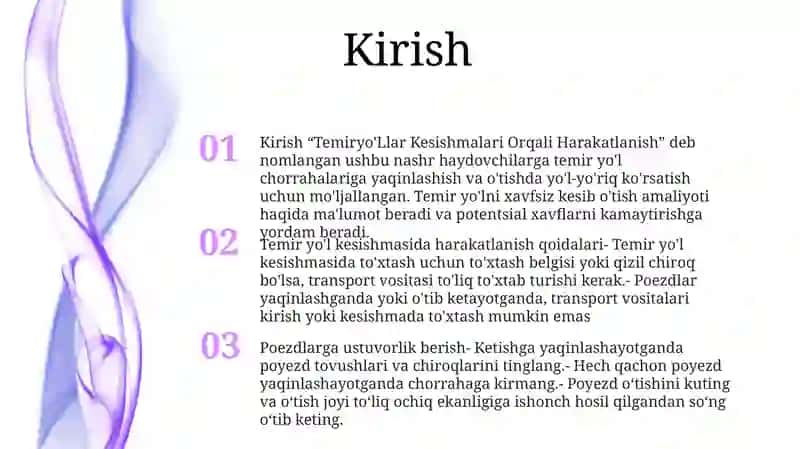 Temiryo'Llar Kesishmalari Orqali Harakatlanish 2