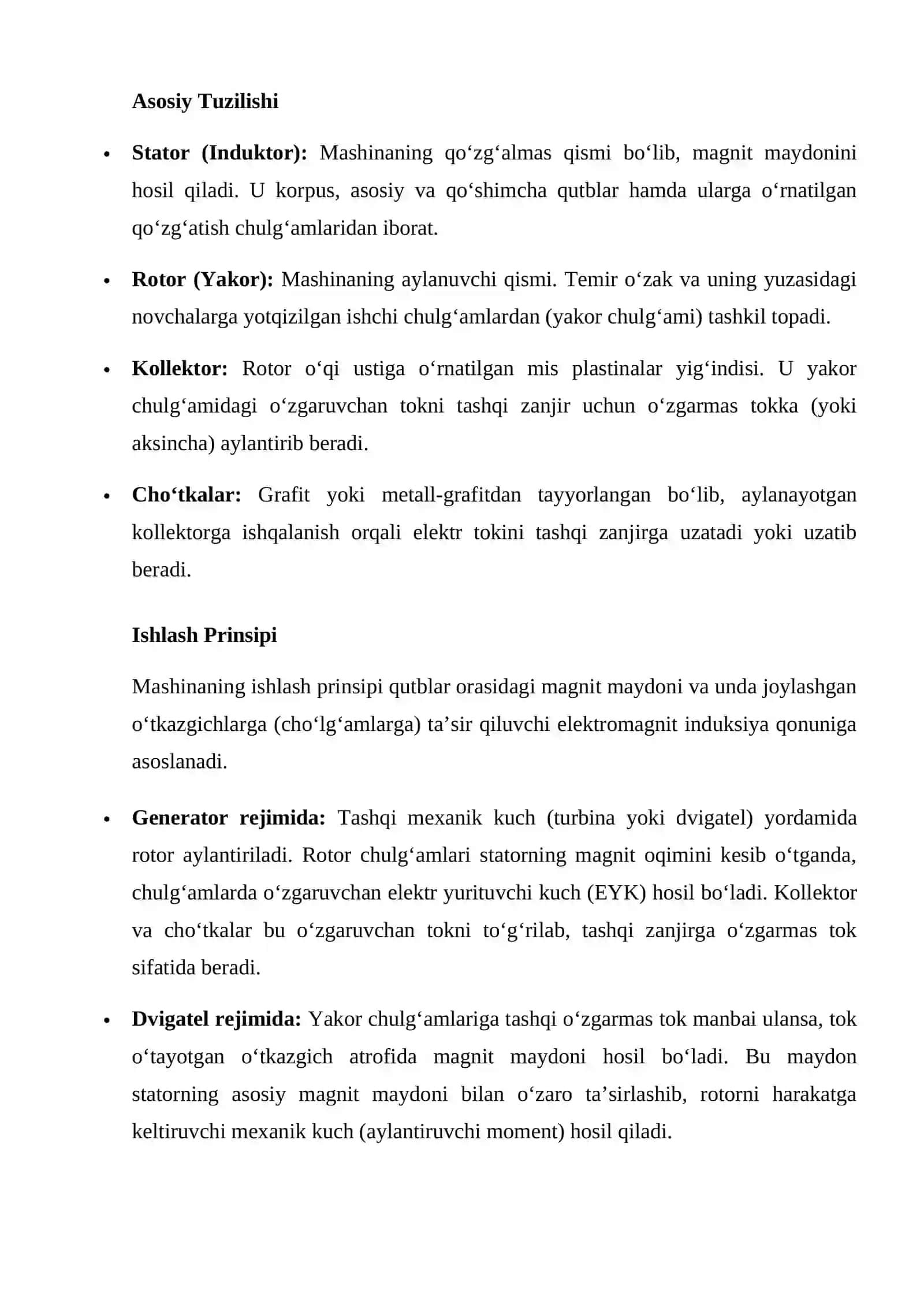Parametrlar o'rtasidagi o'tish formulalari 2