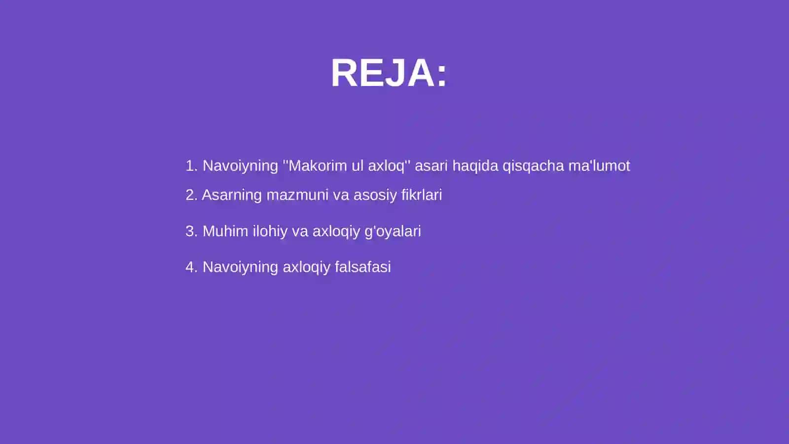 Navoiyning ''Makorim ul axloq'' asari 2