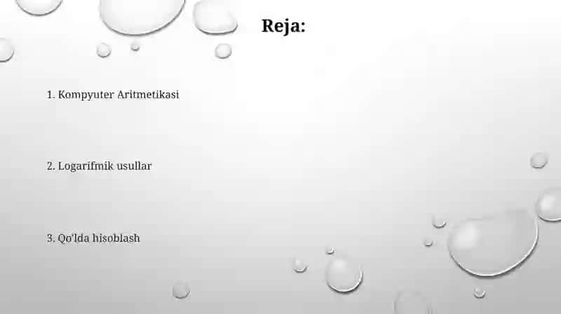 Arifmetik amallar bajarish metodikasi 2