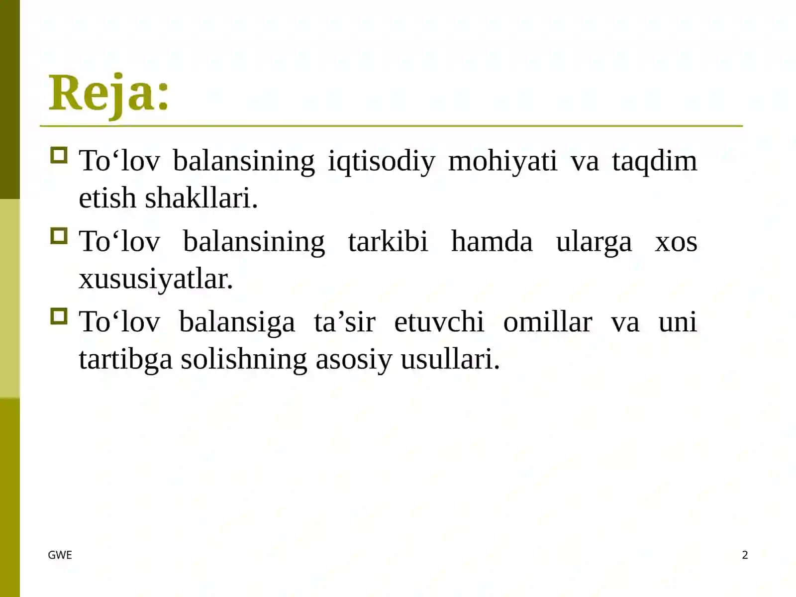 Xalqaro moliya munosabatlarida to‘lov balansini boshqarish 2