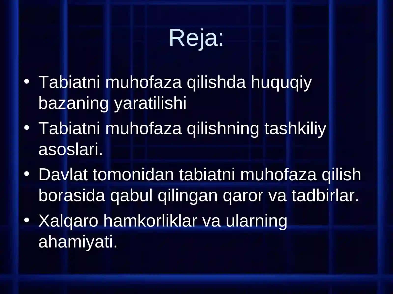 O`zbekistonda atrof – muhitni muhofaza qilishdagi vaziyat 2