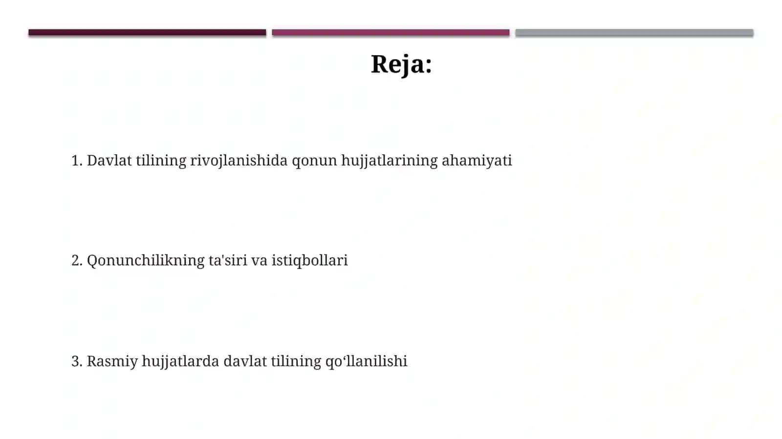 Davlat tilining rivojlanishida qonun hujjatlarining ahamiyati 2
