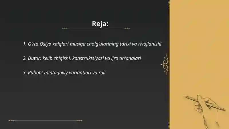 Oʻrta Osiyo xalqlari musiqiy cholğulari 2