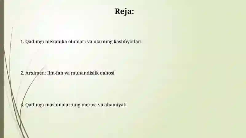 Qadimgi mexanik olimlar qurgan mashinalari (Arximed misolida) 2