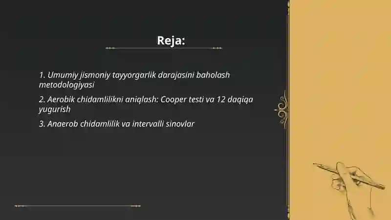 Umumiy jismoniy tayyorgarlikni baholash metodologiyasi 2