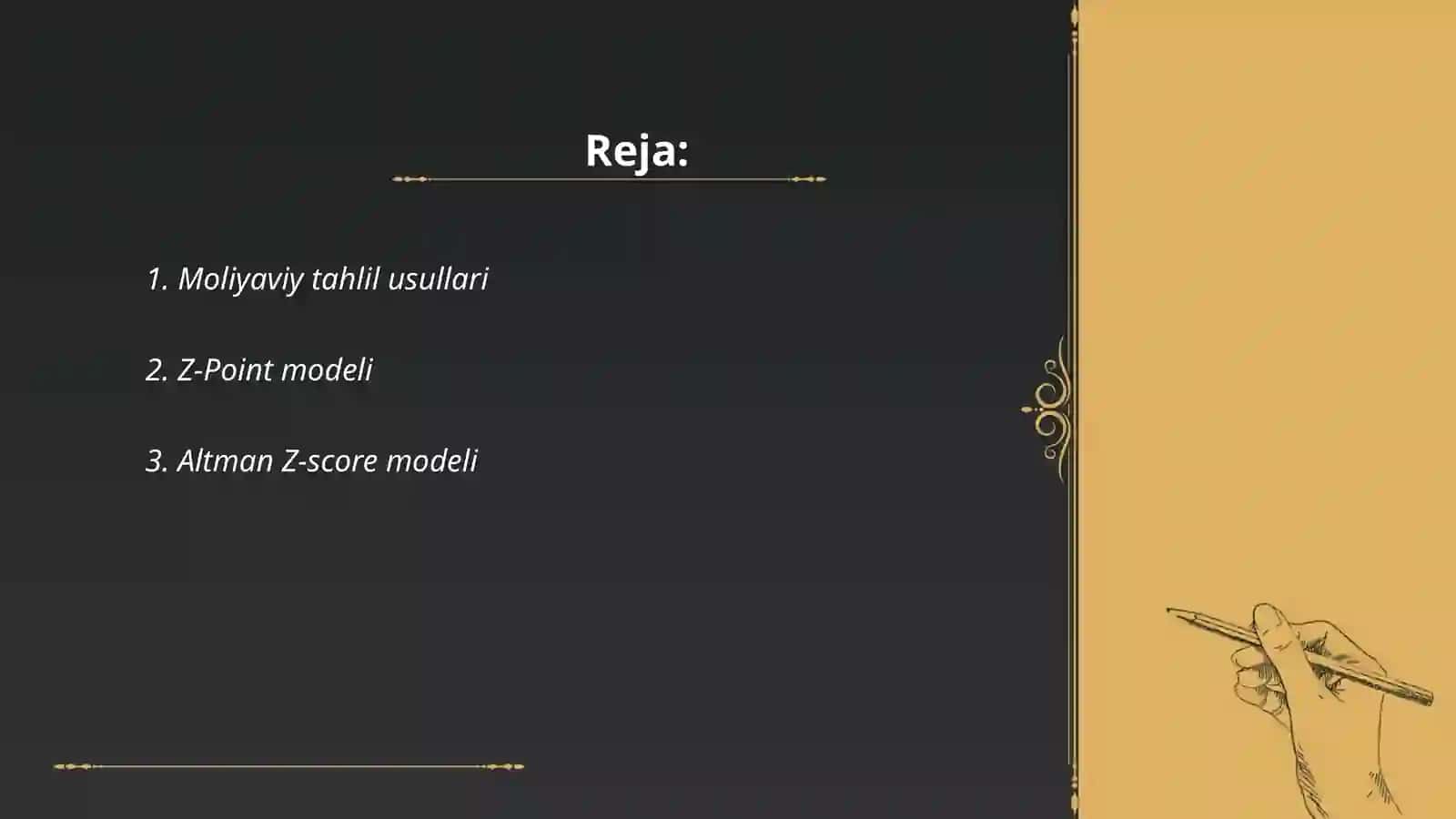 Moliyaviy tahlil usullari 2