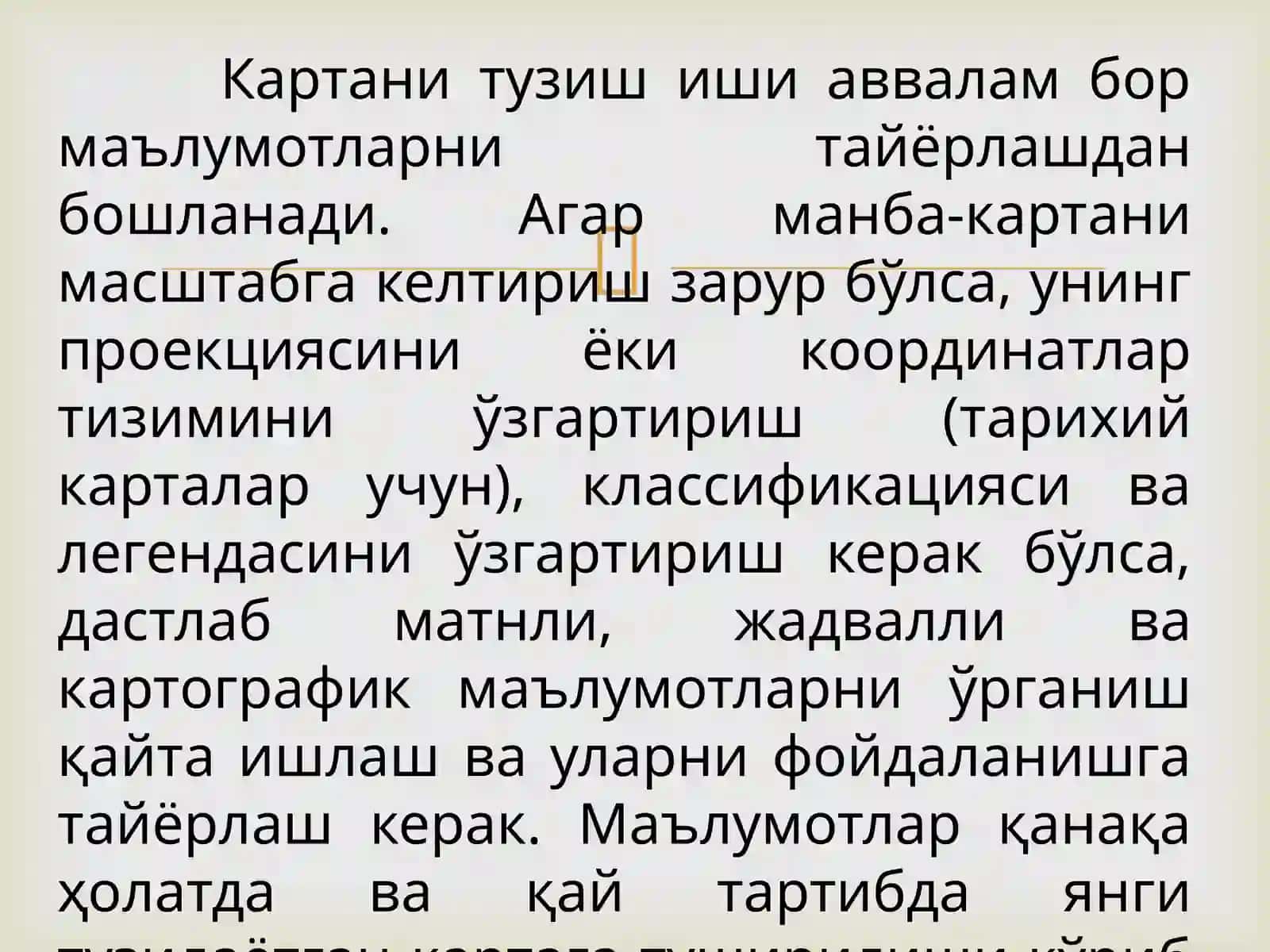Геоинформация ва оператив карта яратиш орасидаги фарқлар 2