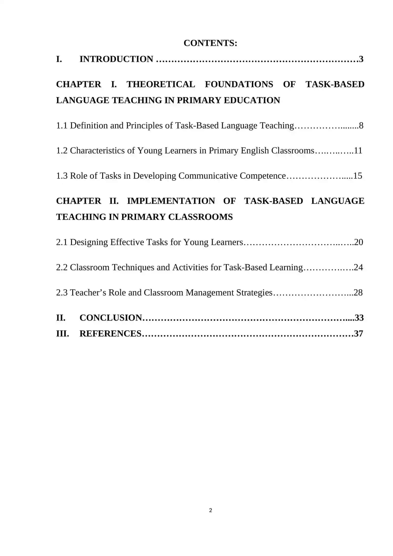 Applying Task-Based Language teaching in Primary English Classrooms 2