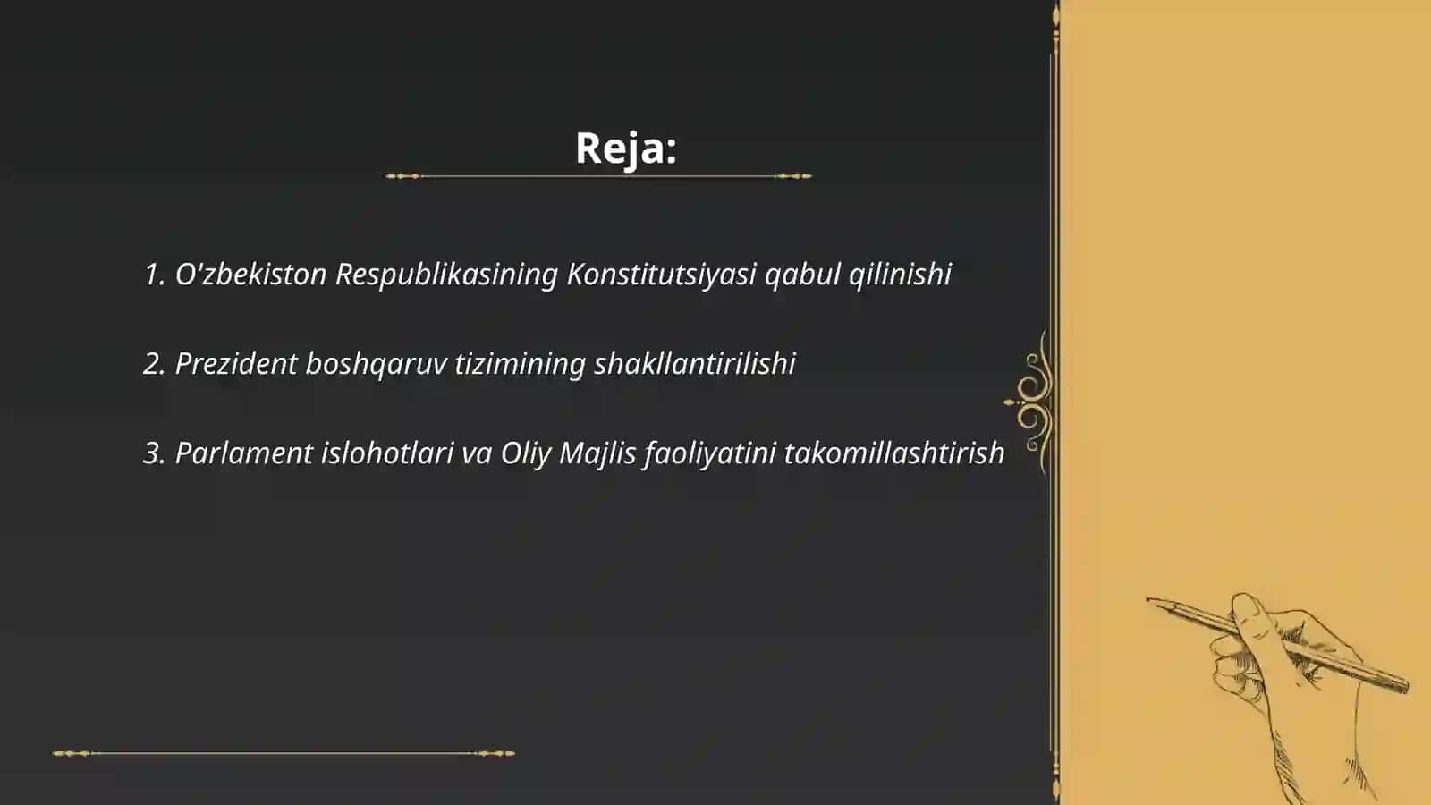 O'zbekiston Respublikasining Konstitutsiyasi 2