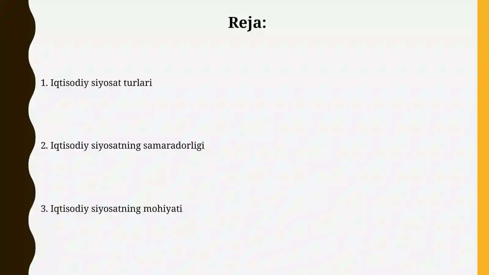 Iqtisodiy siyosat va uning turlari 2