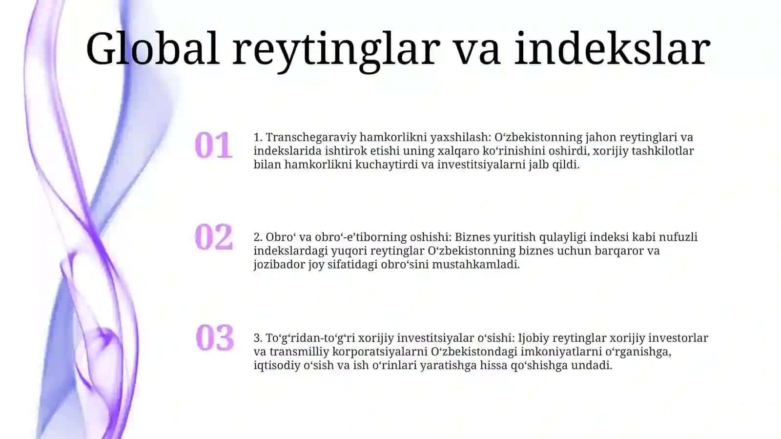 Ozb Res Xalqaro Reyting Va Indekslardagi Orni Va Nufuzini Ortishi 2