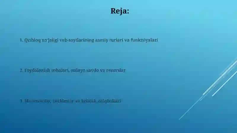 Qishloq xoʻjaligi veb-saytlarining turlari, asosiy xususiyatlari va funktsiyalari 2