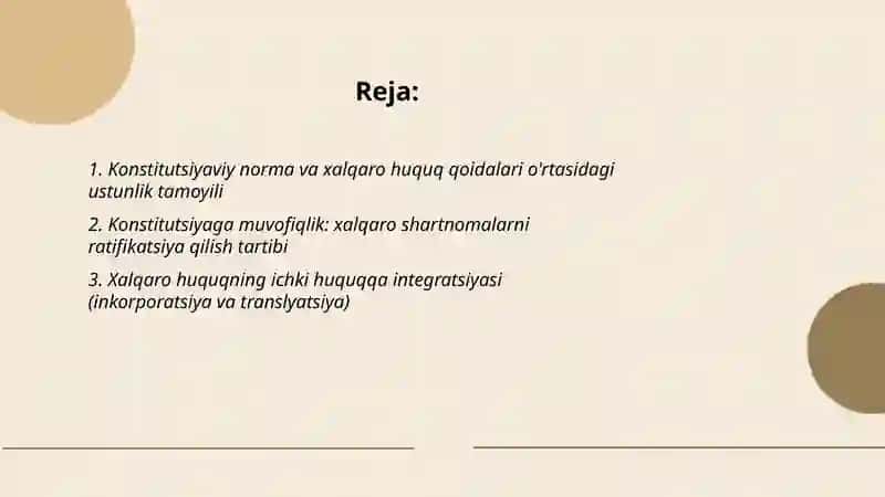 Konstitutsiya va xalqaro huquqning munosabatlari 2