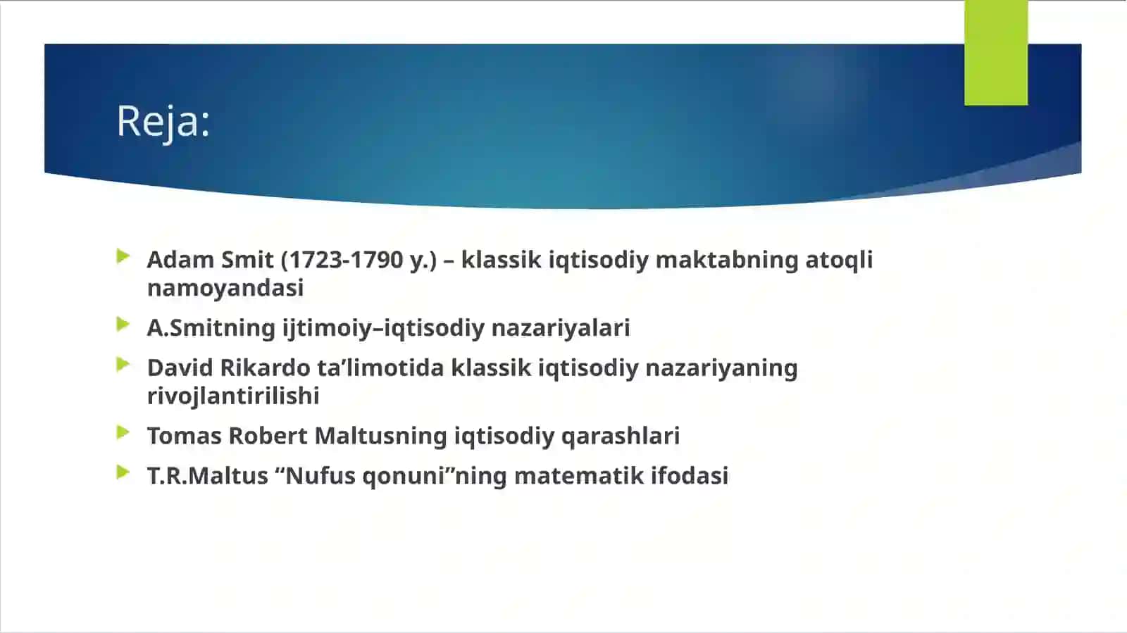 KLASSIK IQTISODIY MAKTABNING RIVOJLANISHI 2