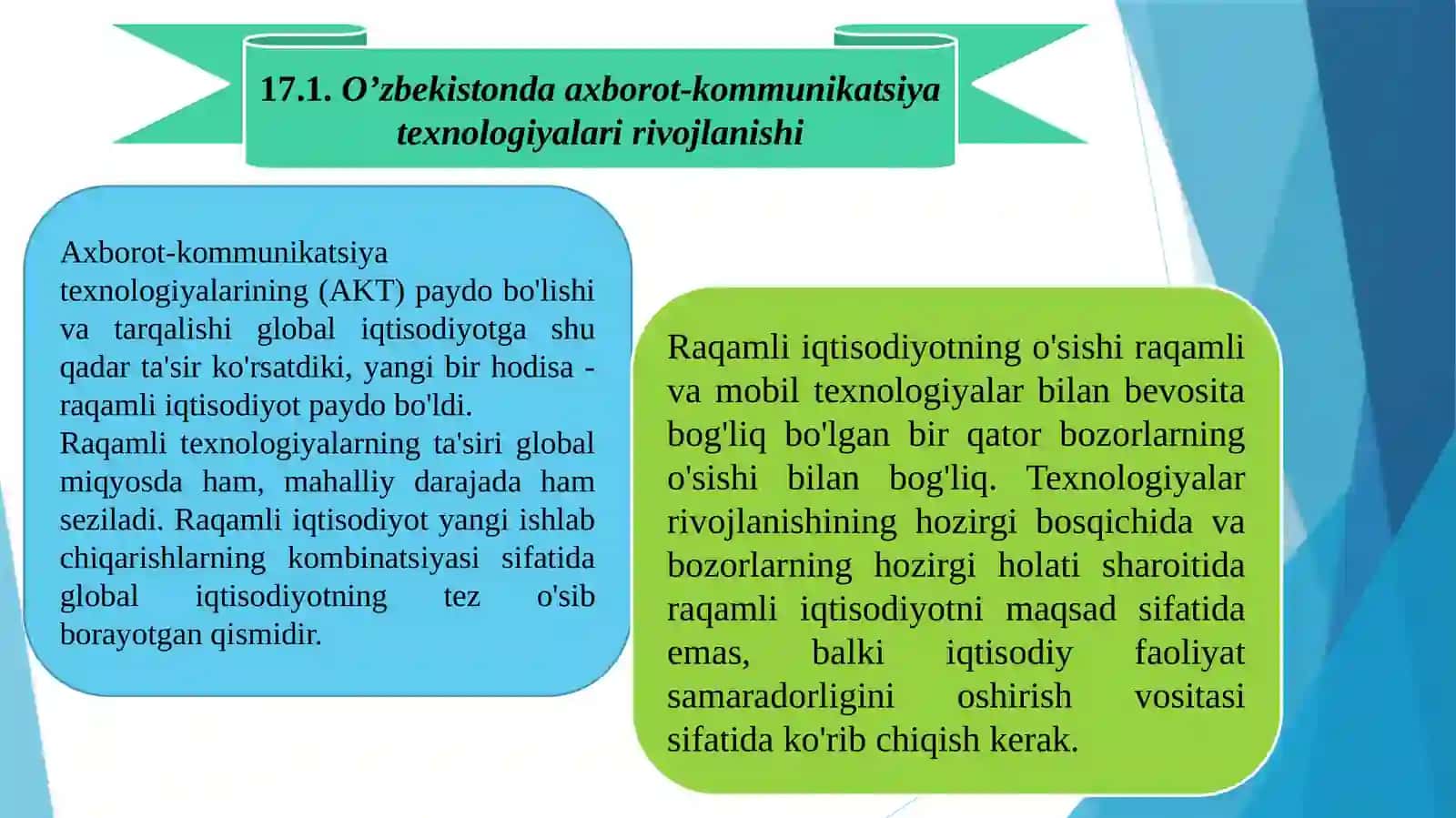 O’ZBEKISTONDA RAQAMLI IQTISODIYOTNI RIVOJLANTIRISHNING USTUVOR YO’NALISHLARI VA VAZIFALARI 2