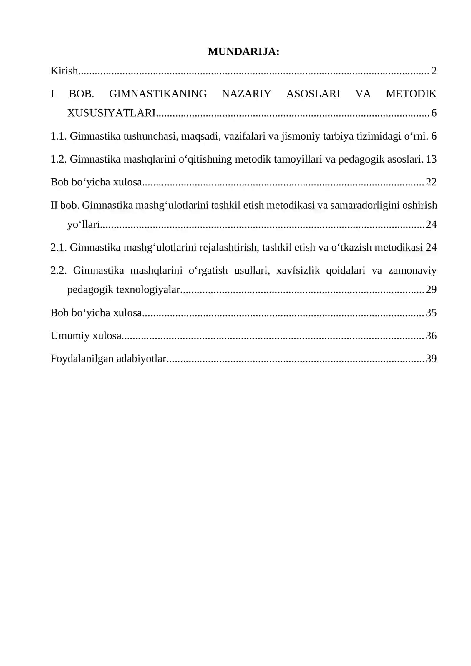 Gimnastikaning metodik xususiyatlari 2