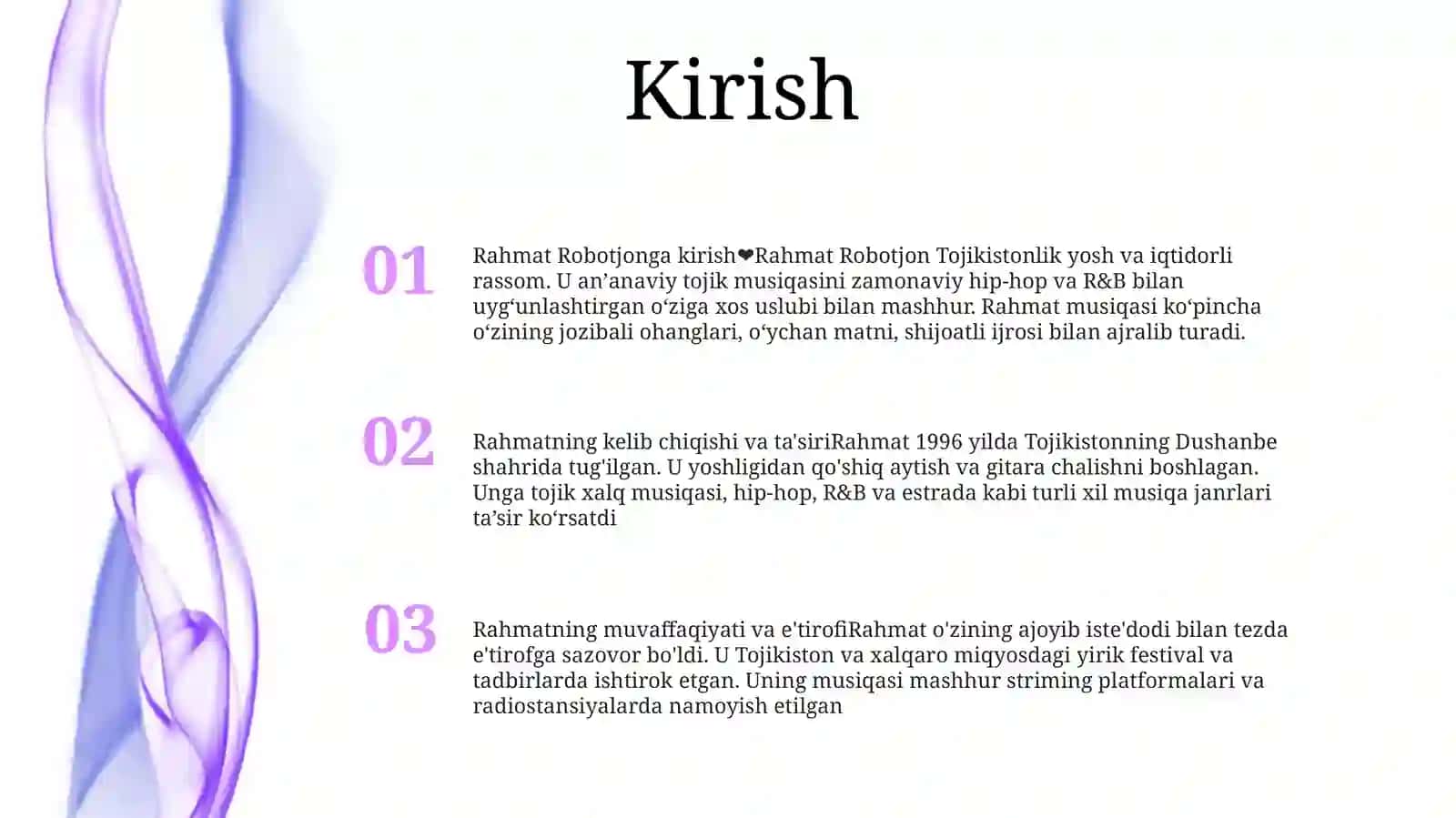 Rahmat Robotjonga kirish 2