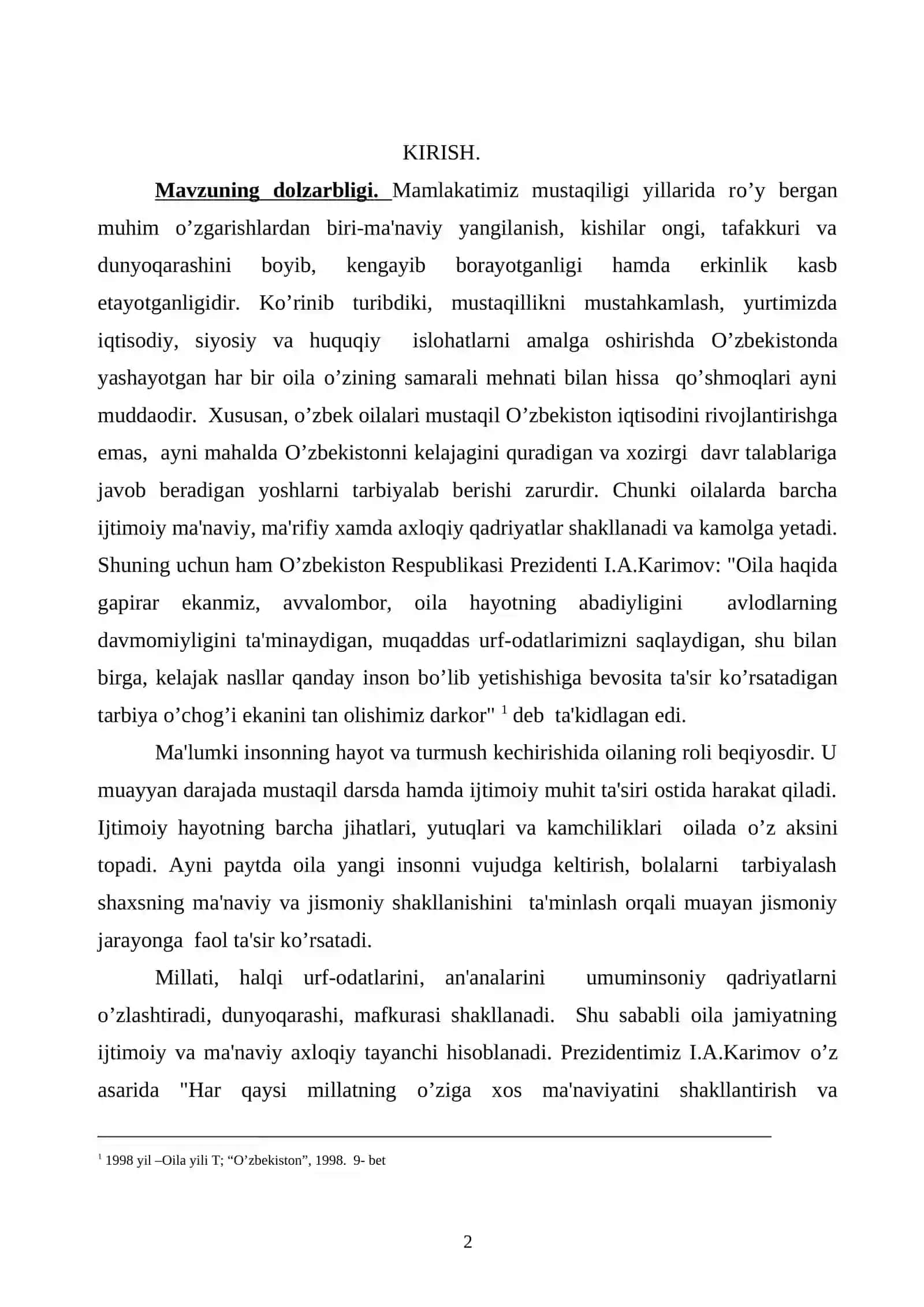 O’zbek oilasi etnologiyasi tarixshunosligi 2