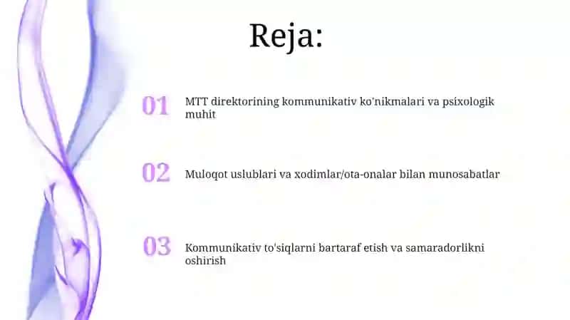 MTT direktorining kommunikativ ko'nikmalari va psixologik muhit 2