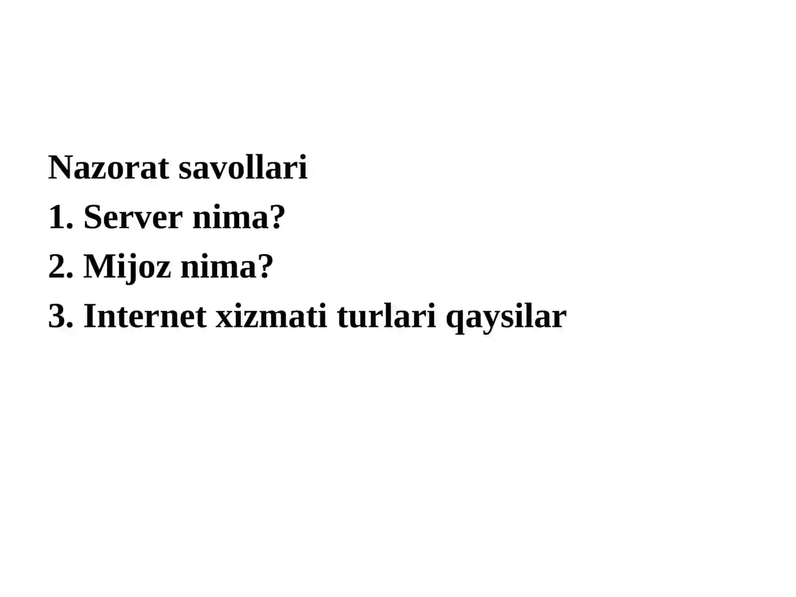Server operatsion tizimlari 2