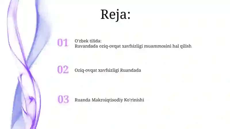 Ruvandada oziq-ovqat xavfsizligi muammosini hal qilish 2